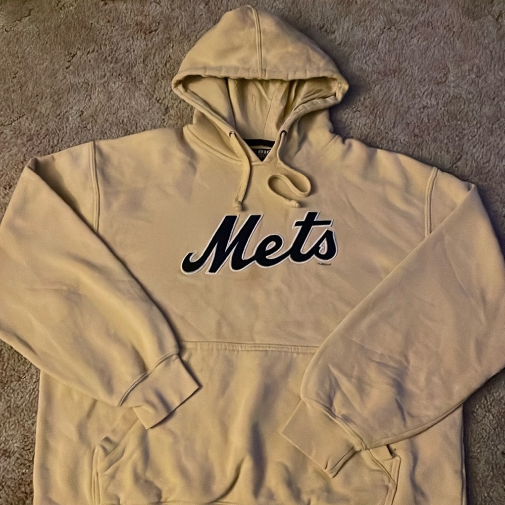 Vintage NY Mets Yellow Hoodie Large